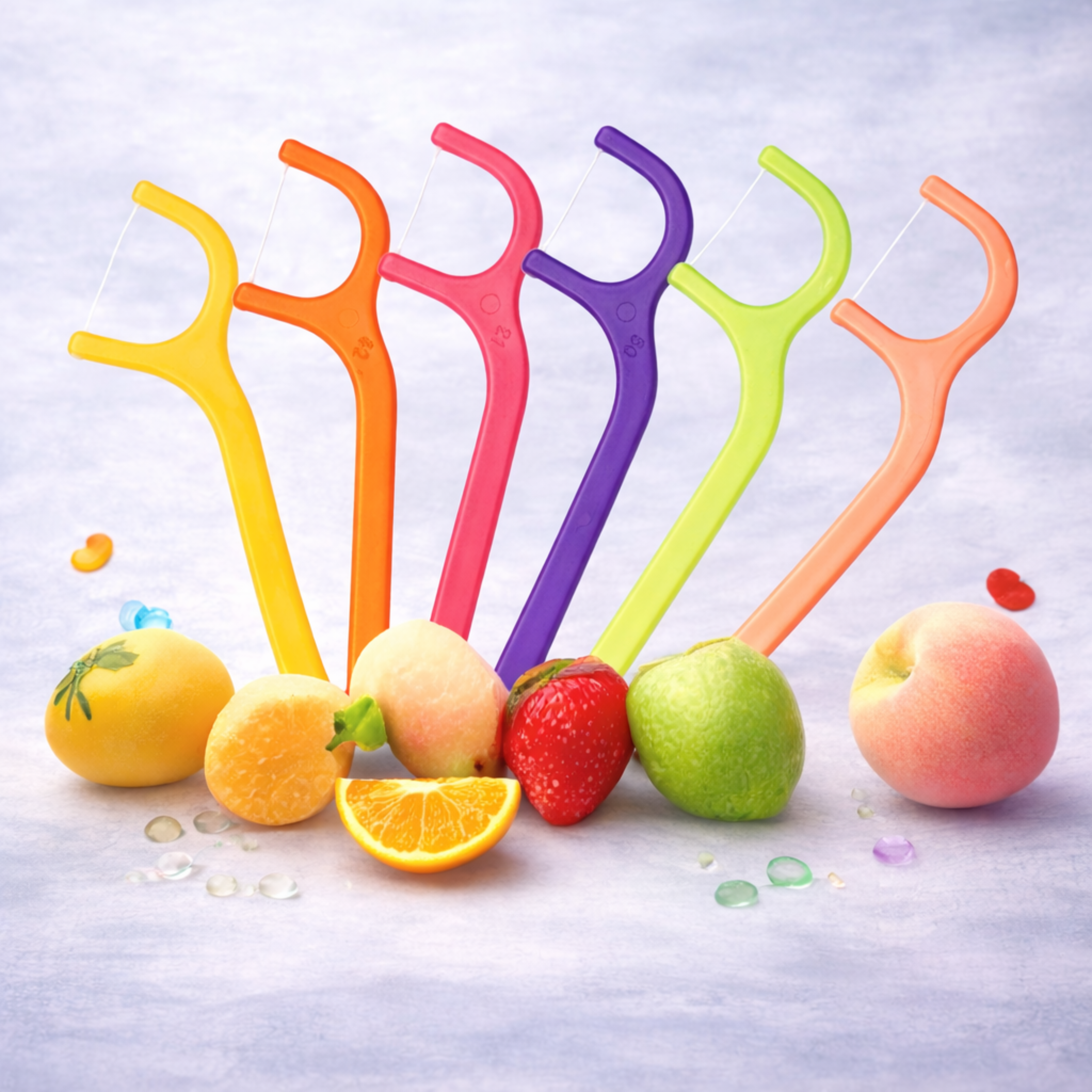 Flossy Kids Dental Floss Picks 60 Pack | Imported from Japan