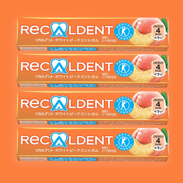 Recaldent Gum - 4 Sticks Peach